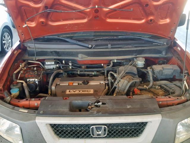 5J6YH28563L020547 - 2003 HONDA ELEMENT EX ORANGE photo 7