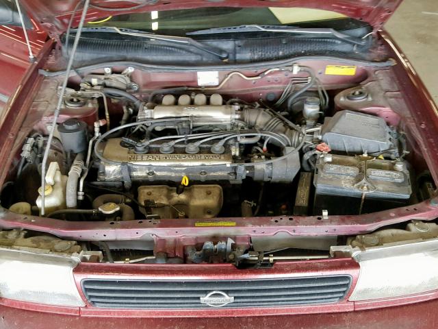 JN1EB31F5PU502416 - 1993 NISSAN SENTRA E BURGUNDY photo 7