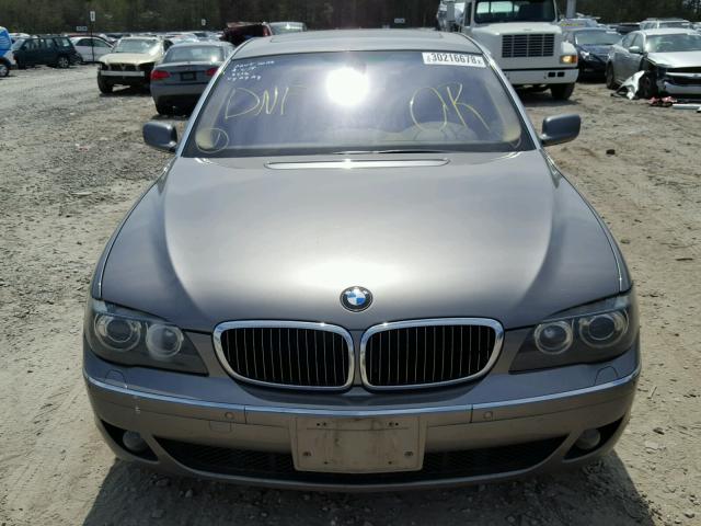 WBAHN83577DT73255 - 2007 BMW 750 GRAY photo 9