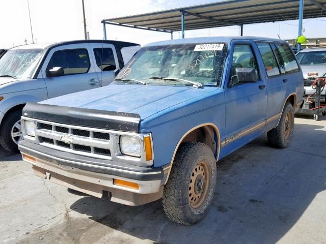 1GNDT13Z8P2123012 - 1993 CHEVROLET BLAZER S10 BLUE photo 2