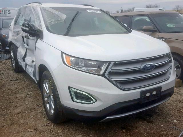 2FMPK4J81GBB56153 - 2016 FORD EDGE SEL WHITE photo 1