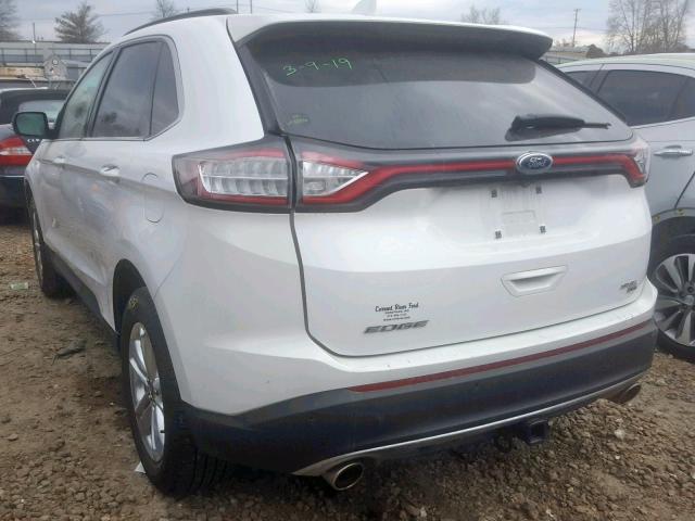 2FMPK4J81GBB56153 - 2016 FORD EDGE SEL WHITE photo 3