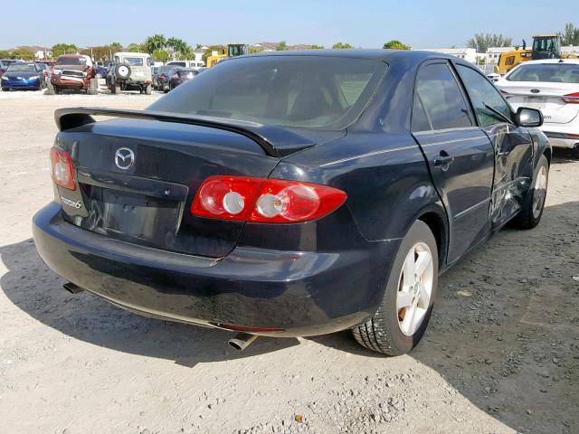 1YVHP80D435M22063 - 2003 MAZDA 6 S BLACK photo 4