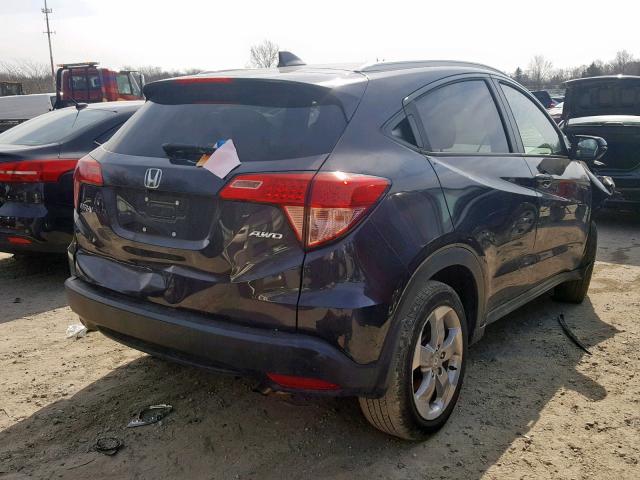 3CZRU6H71HM729529 - 2017 HONDA HR-V EXL BLACK photo 4