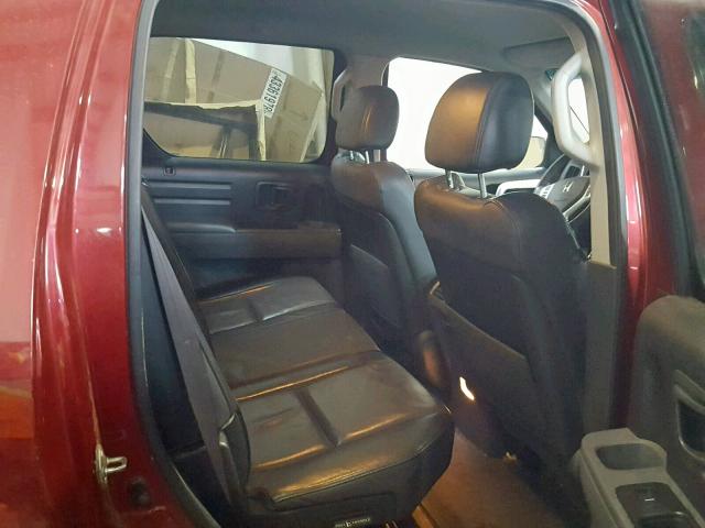 2HJYK16536H002539 - 2006 HONDA RIDGELINE RED photo 6