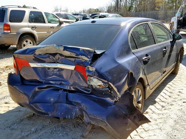 2HGFA16929H526319 - 2009 HONDA CIVIC EXL BLUE photo 4