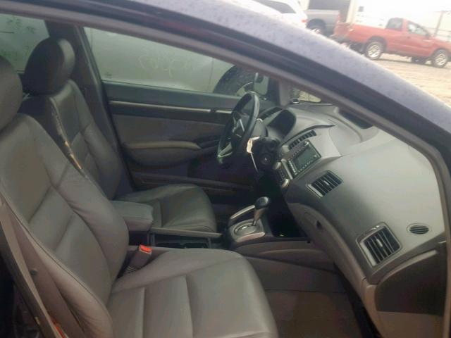 2HGFA16929H526319 - 2009 HONDA CIVIC EXL BLUE photo 5