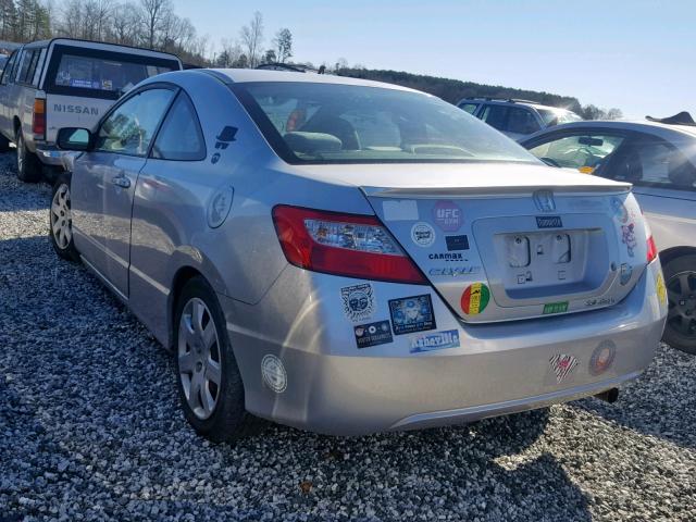 2HGFG12657H562884 - 2007 HONDA CIVIC LX SILVER photo 3