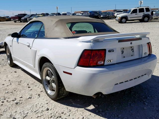 1FAFP45X22F144335 - 2002 FORD MUSTANG GT WHITE photo 3