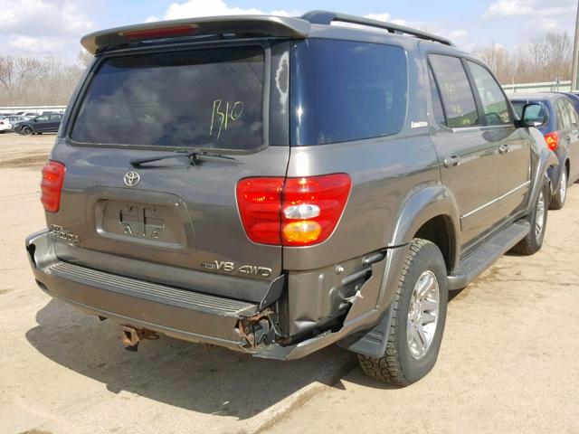 5TDBT48A43S180573 - 2003 TOYOTA SEQUOIA LI GRAY photo 4