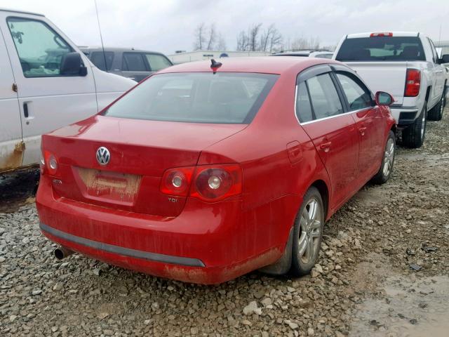 3VWST71K76M007426 - 2006 VOLKSWAGEN JETTA TDI RED photo 4