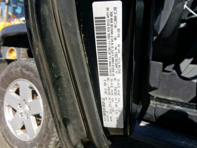 1J4AA5D12AL133614 - 2010 JEEP WRANGLER S შავი ფოტო 10