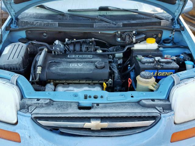 KL1TD52605B384509 - 2005 CHEVROLET AVEO BASE ლურჯი ფოტო 7