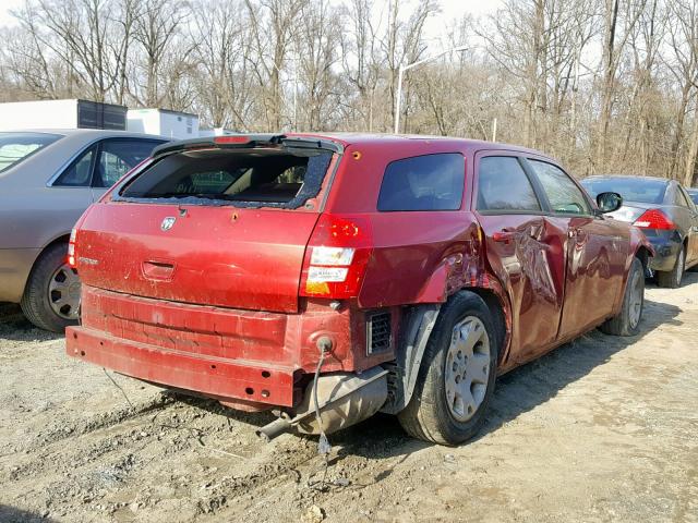 2D8FV47T17H662597 - 2007 DODGE MAGNUM SE RED photo 4