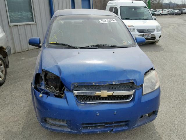 KL1TD56638B074384 - 2008 CHEVROLET AVEO BASE Көк фото 9