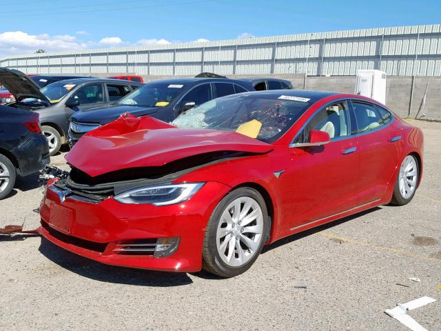 5YJSA1E20JF273447 - 2018 TESLA MODEL S წითელი ფოტო 2