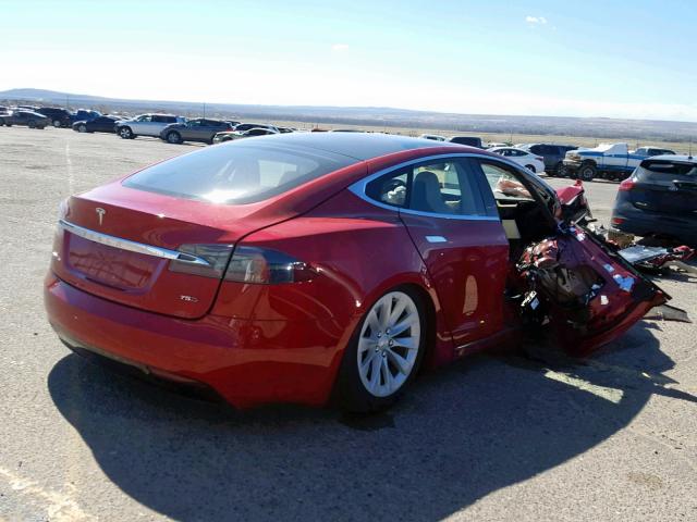 5YJSA1E20JF273447 - 2018 TESLA MODEL S წითელი ფოტო 4
