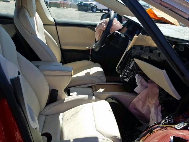 5YJSA1E20JF273447 - 2018 TESLA MODEL S წითელი ფოტო 5