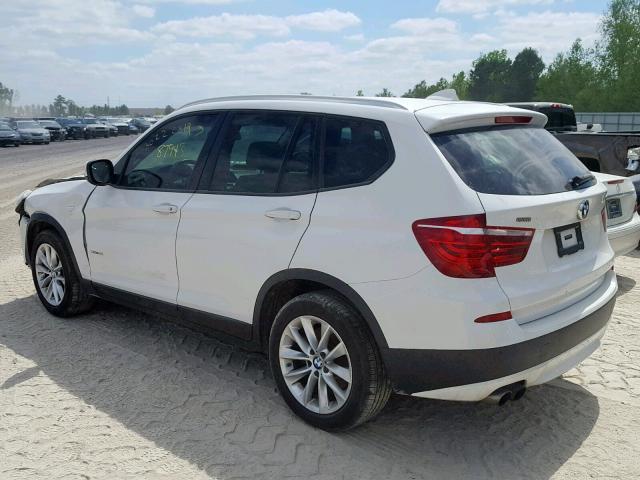 5UXWX9C55D0D04319 - 2013 BMW X3 XDRIVE2 WHITE photo 3