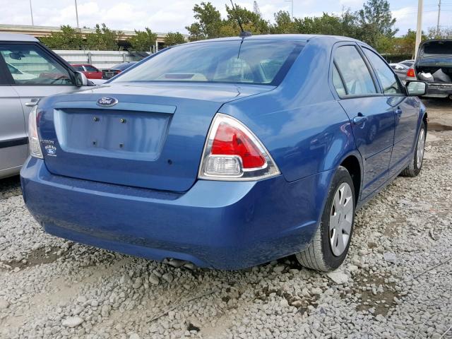 3FAHP06Z29R152949 - 2009 FORD FUSION S BLUE photo 4