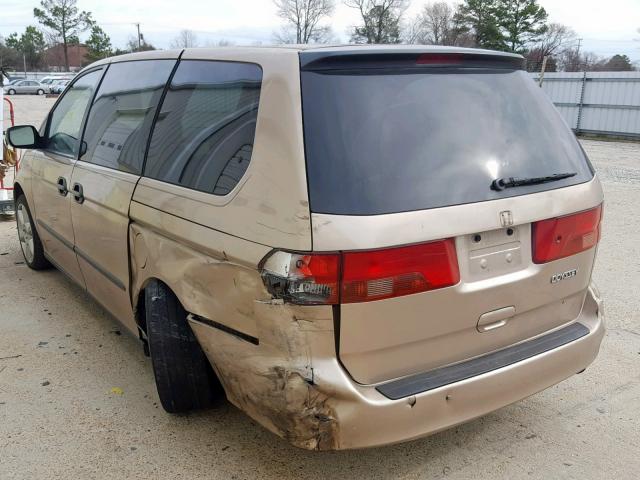 2HKRL18531H609480 - 2001 HONDA ODYSSEY LX TAN photo 3