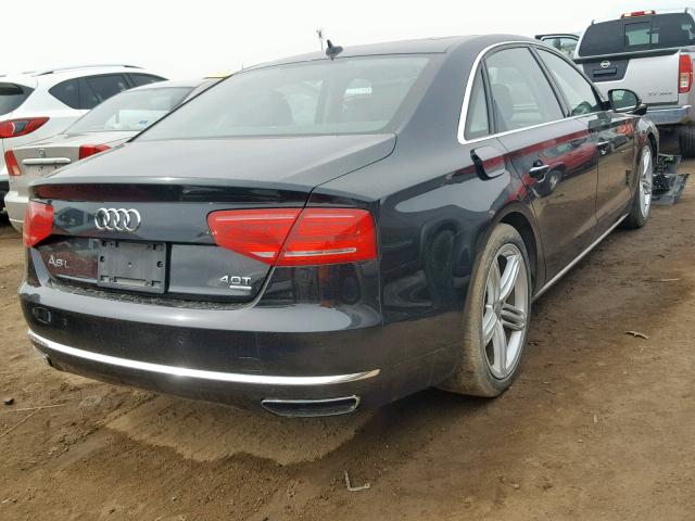 WAUR2AFD4DN007797 - 2013 AUDI A8 L QUATT BLACK photo 4