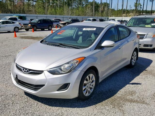 KMHDH4AE3CU474285 - 2012 HYUNDAI ELANTRA GL SILVER photo 2