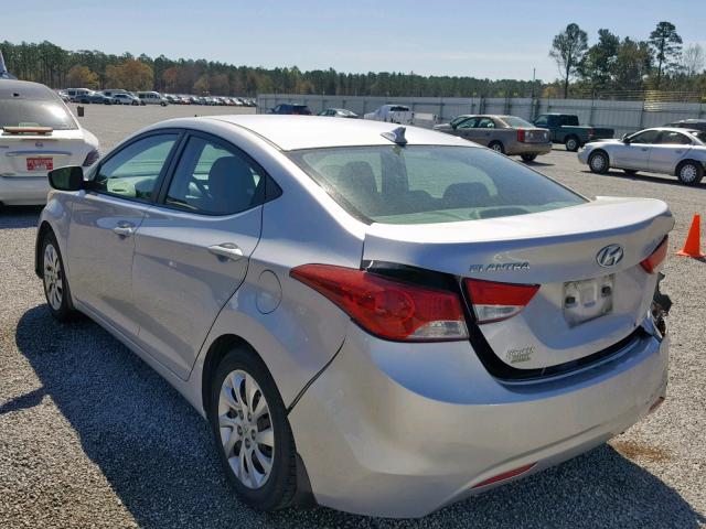 KMHDH4AE3CU474285 - 2012 HYUNDAI ELANTRA GL SILVER photo 3