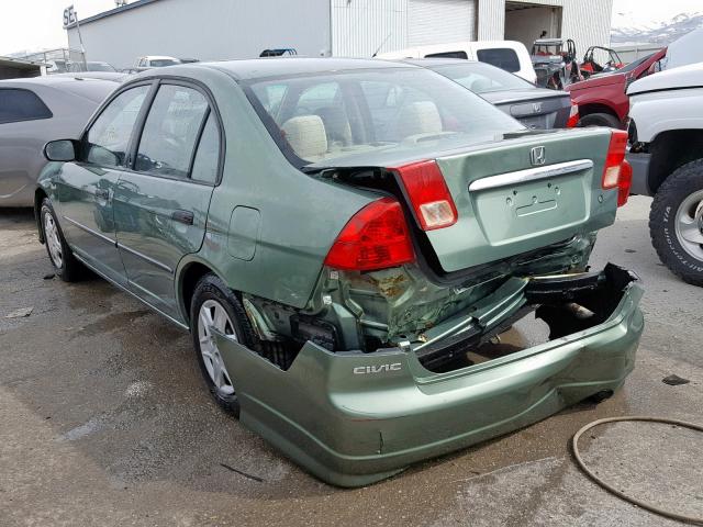 2HGES163X4H626715 - 2004 HONDA CIVIC DX V GREEN photo 3