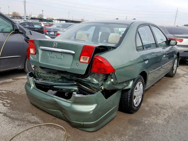 2HGES163X4H626715 - 2004 HONDA CIVIC DX V GREEN photo 4