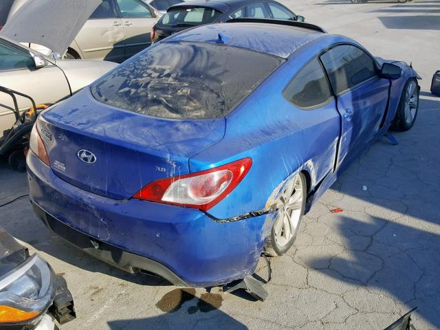 KMHHU6KH7BU058787 - 2011 HYUNDAI GENESIS CO BLUE photo 4