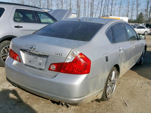 JNKBY01E17M401487 - 2007 INFINITI M45 BASE GRAY photo 4