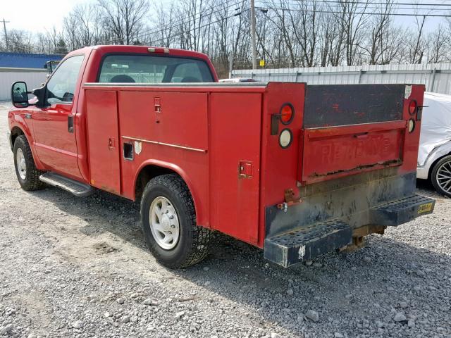 1FDSF30L24EC15368 - 2004 FORD F350 SRW S RED photo 3