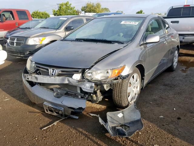 2HGFG12638H556633 - 2008 HONDA CIVIC LX GRAY photo 2