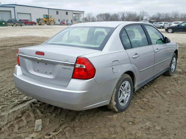 1G1ZS51F06F237989 - 2006 CHEVROLET MALIBU LS ვერცხლისფერი ფოტო 4