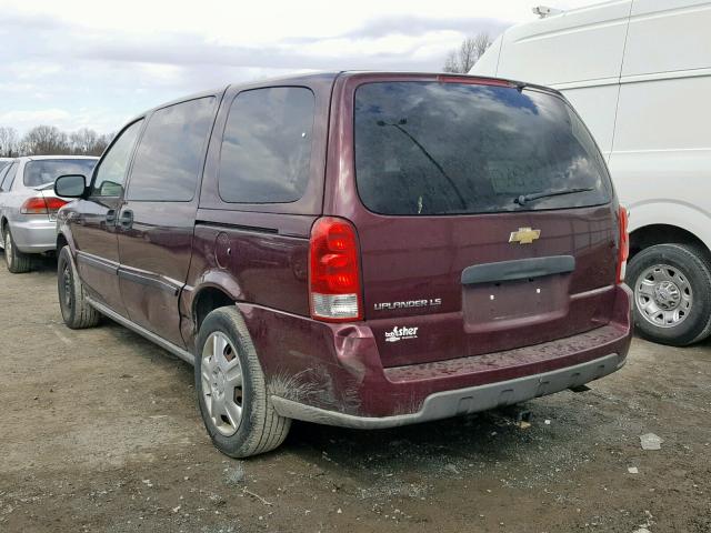 1GNDV23L46D204474 - 2006 CHEVROLET UPLANDER L MAROON photo 3