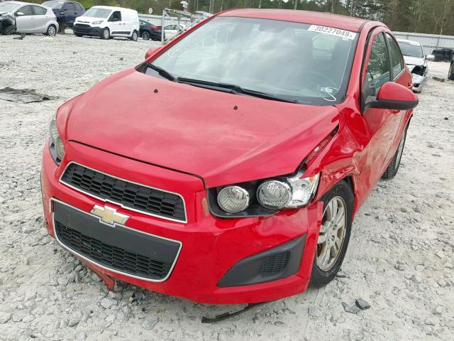 1G1JC5SH8C4117357 - 2012 CHEVROLET SONIC LT RED photo 2