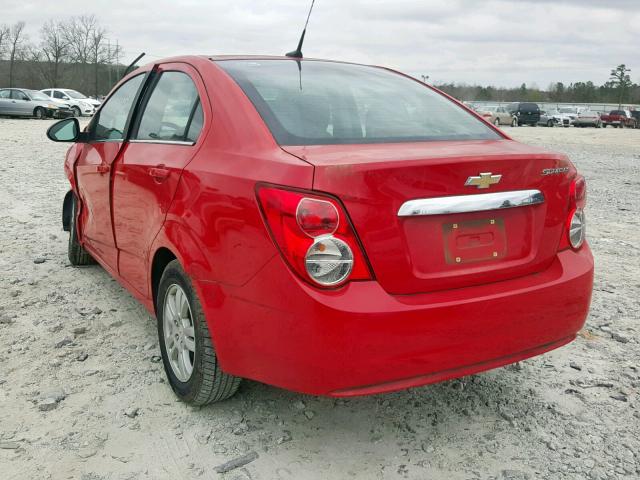 1G1JC5SH8C4117357 - 2012 CHEVROLET SONIC LT RED photo 3