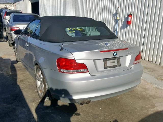 WBAUL73548VJ74559 - 2008 BMW 128 I SILVER photo 3