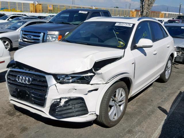 WA1ECCFS2JR016750 - 2018 AUDI Q3 PREMIUM WHITE photo 2