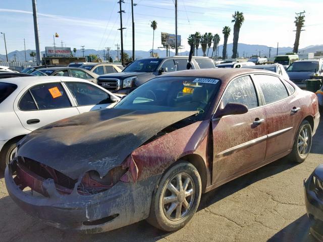 2G4WD582X61172644 - 2006 BUICK LACROSSE C BURGUNDY photo 2