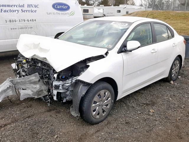 3KPA24AB1JE051053 - 2018 KIA RIO LX WHITE photo 2