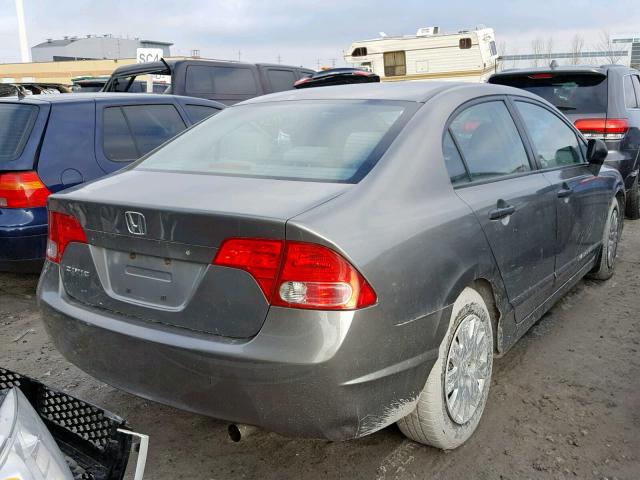 2HGFA163X7H026966 - 2007 HONDA CIVIC DX GRAY photo 4