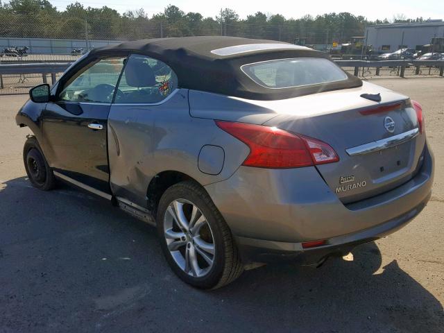 JN8AZ1FY1BW001806 - 2011 NISSAN MURANO CRO GRAY photo 3