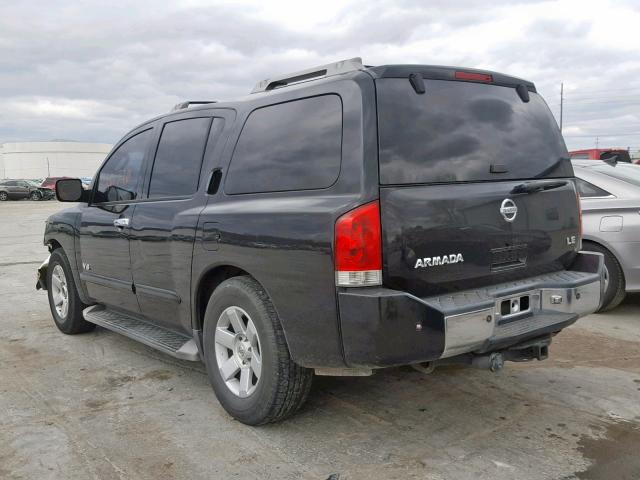 5N1AA08A46N737482 - 2006 NISSAN ARMADA SE BLACK photo 3