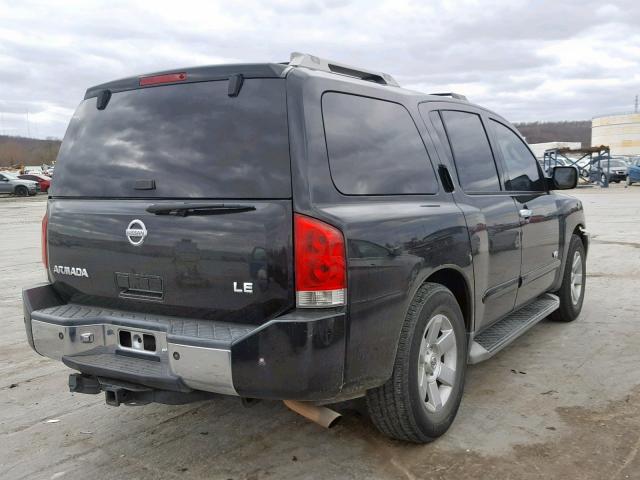 5N1AA08A46N737482 - 2006 NISSAN ARMADA SE BLACK photo 4