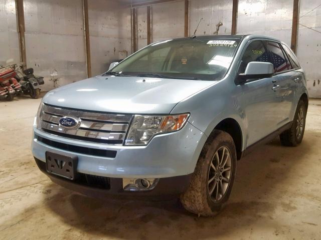 2FMDK48C08BB40914 - 2008 FORD EDGE SEL BLUE photo 2