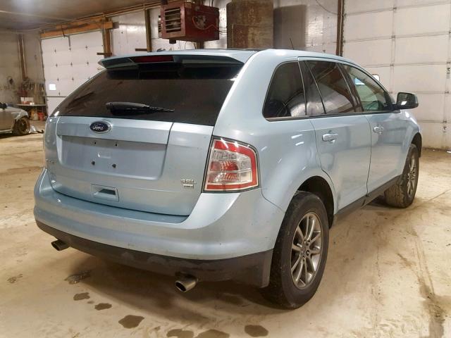 2FMDK48C08BB40914 - 2008 FORD EDGE SEL BLUE photo 4