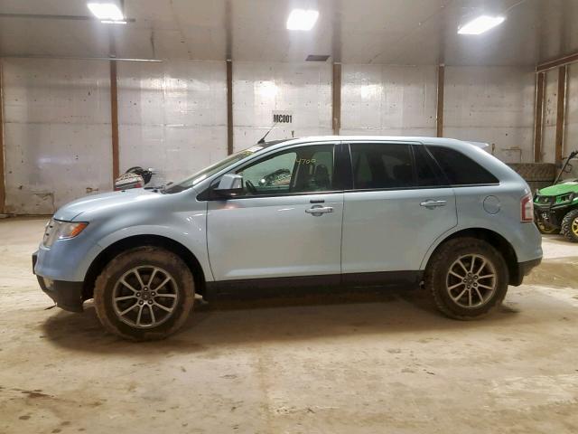 2FMDK48C08BB40914 - 2008 FORD EDGE SEL BLUE photo 9