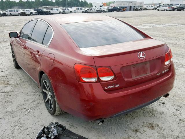 JTHCH96S660019470 - 2006 LEXUS GS GENERAT RED photo 3